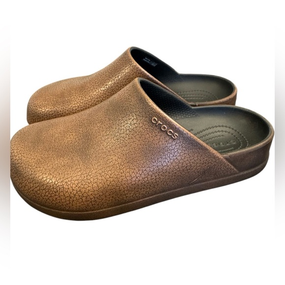 Crocs Dylan Burnished Clog Mocha Mens 7 women’s 9 - Picture 3 of 4